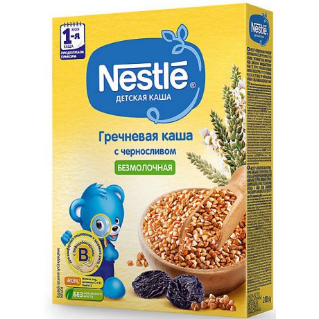 Nestle Безмолочная каша Nestle гречневая с черносливом гипоаллергенная, с 4 мес, 200 г