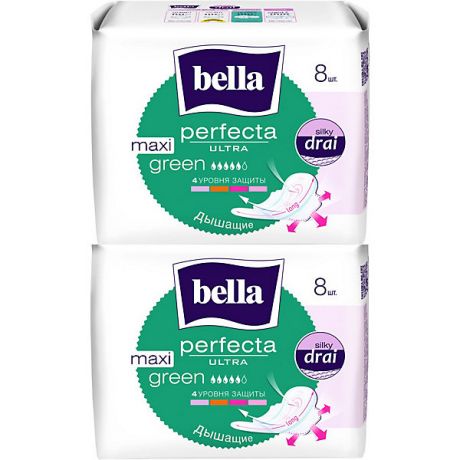 Bella Прокладки Bella Perfecta Ultra Maxi Green супертонкие, 2х8 шт, new