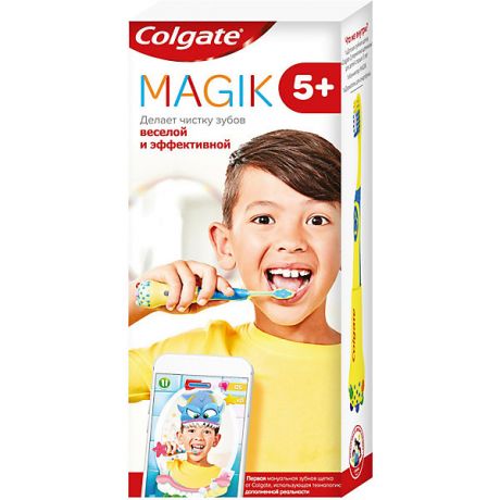 Colgate Зубная щетка Colgate Magik супермягкая, с приложением для чистки зубов 5+