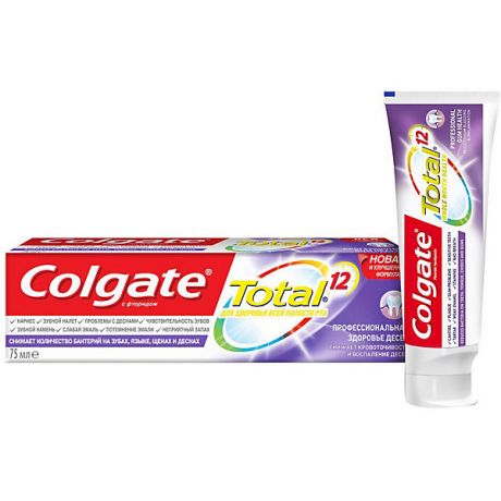 Colgate Зубная паста Colgate Total Pro здоровье дёсен, 75 мл