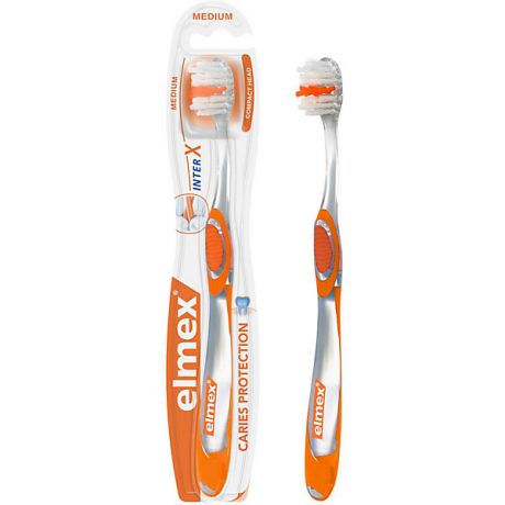 - Зубная щетка Elmex защита от кариеса, средняя жёсткость
