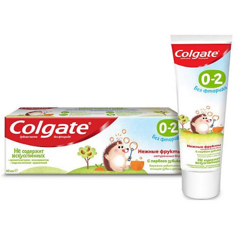 Colgate Детская зубная паста Colgate без фтора, 0-2 лет, 40 мл
