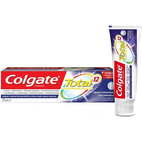 Colgate Зубная паста Colgate Total профессиональная чистка отбеливающая, 75 мл