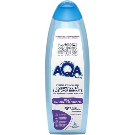 AQA baby Средство для мытья всех поверхностей Aqa baby, с антибактериальным эффектом, 500 мл