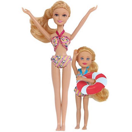 Defa Lucy Набор из 2-х кукол "На пляже", 22,5 см, 14 см, Defa Lucy