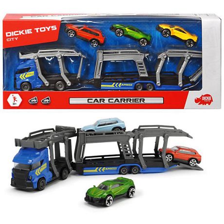 Dickie Toys Игровой набор Dickie Toys "Автовоз и 3 машинки", 28 см