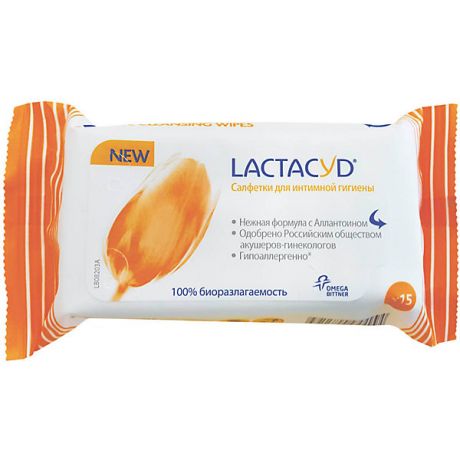 Lactacyd Салфетки для интимной гигиены Lactacyd, 15 шт