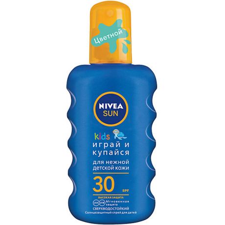 Nivea Солнцезащитный спрей Nivea Sun Kids "Играй и купайся" SPF 30, 200 мл