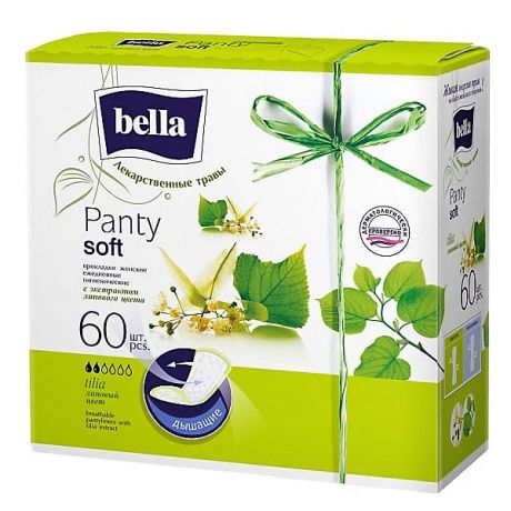 Bella Ежедневные прокладки Bella Panty Herbs Tilia с экстрактом липового цвета, 60 шт