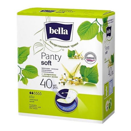 Bella Ежедневные прокладки Bella Panty Herbs Tilia с экстрактом липового цвета, 40 шт