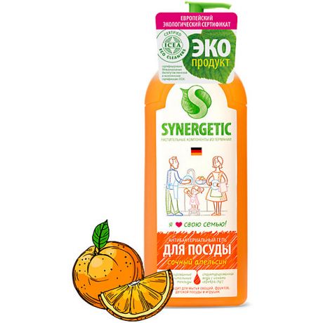 Synergetic Средство для мытья посуды Synergetic Сочный апельсин,1 л