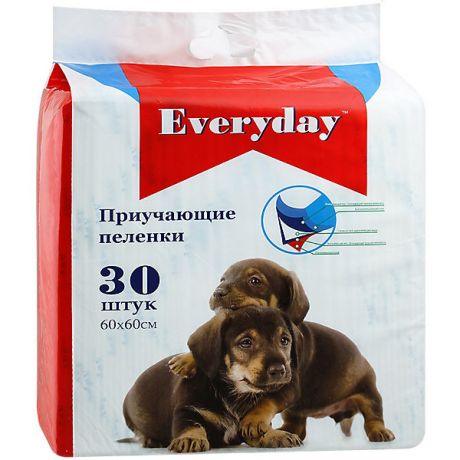 Everyday Впитывающие пелёнки Everyday для животных 30 шт, 60х60 см