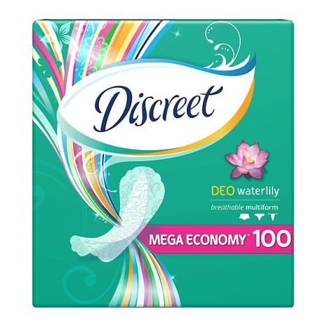 Discreet Женские ежедневные прокладки DISCREET Deo Water Lily  Multiform, 100 шт.