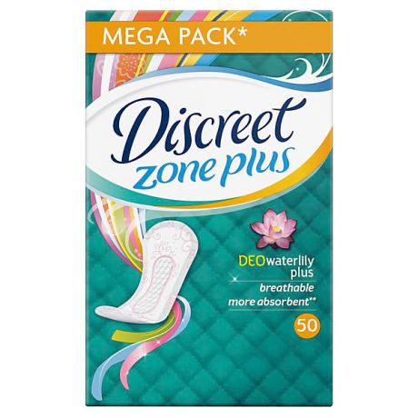 Discreet Женские ежедневные прокладки DISCREET Deo Water Lily Plus, 50 шт.