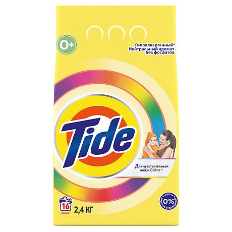 Tide Детский стиральный порошок Tide Color для чувствительной кожи, 2,4 кг