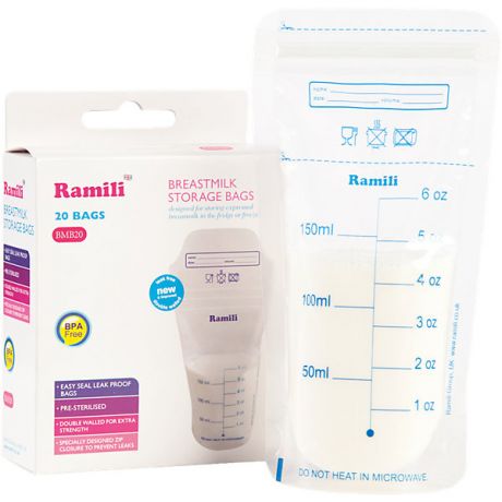 Ramili Пакеты для хранения грудного молока Ramili "Breastmilk"