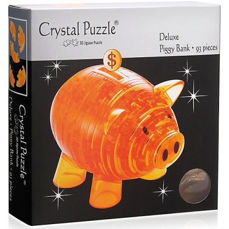 Crystal Puzzle 3D головоломка Crystal Puzzle Копилка свинья золотая