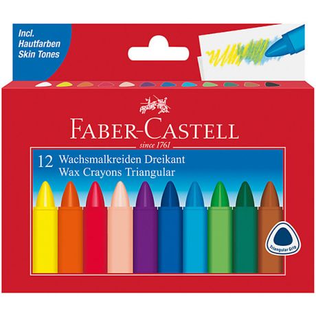 Faber-Castell Восковые мелки Faber-Castell, 12 цветов