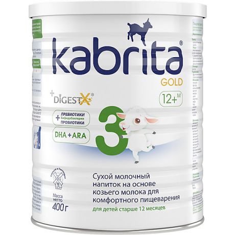 Kabrita Молочный напиток Kabrita 3 Gold, с 12 мес, 400 г