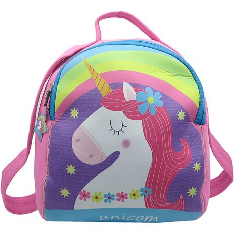 Mihi-Mihi Детский рюкзак Unicorn with rainbow фиолетово-голубой