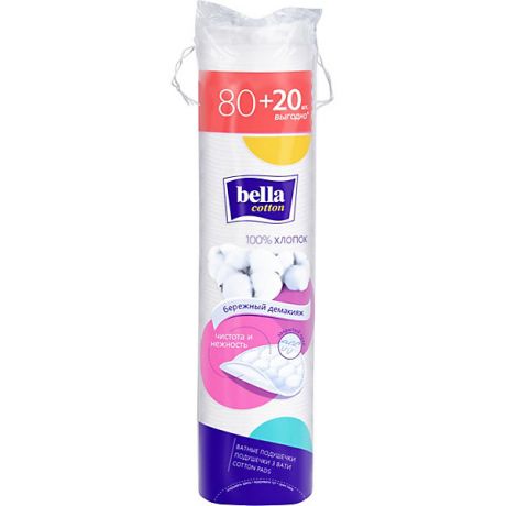 Bella Ватные подушечки Bella, 80 + 20 шт