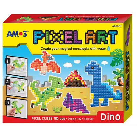 Amos Аква-мозаика из пикселей Amos "Динозавры"