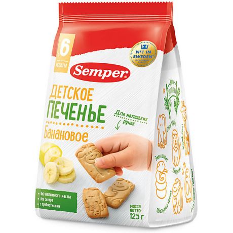 Semper Детское печенье Semper NaturBalance банановое, с 6 мес