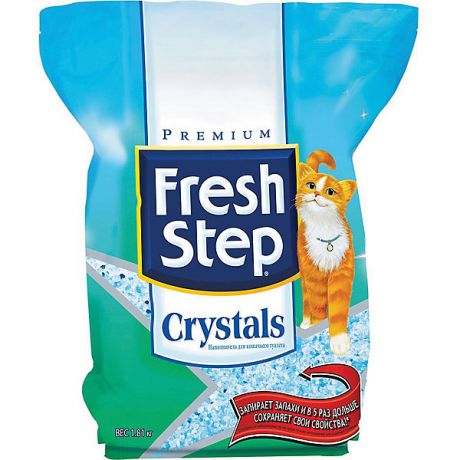 Fresh Step Наполнитель для кошачьих туалетов Fresh Step Crystals впитывающий, 1,81 кг