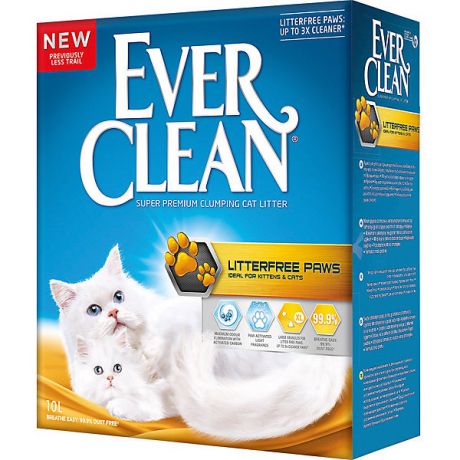 Ever Clean Наполнитель для кошачьих туалетов Ever Clean LitterFree Paws комкующийся, 10 л