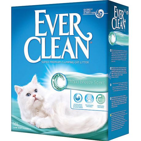 Ever Clean Наполнитель для кошачьих туалетов Ever Clean Aqua Breeze Scent комкующийся, 10 л