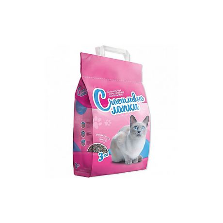 Счастливые Лапки Наполнитель для кошачьих туалетов Счастливые Лапки комкующийся, 5 кг