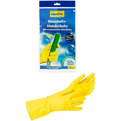 Aqualine Аквалайн Бытовые резиновые перчатки прочные (средний)
