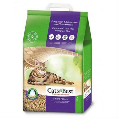 Cat`s Best Наполнитель для кошачьих туалетов Cat`s Best Smart Pellet древесный, 5 л/3 кг