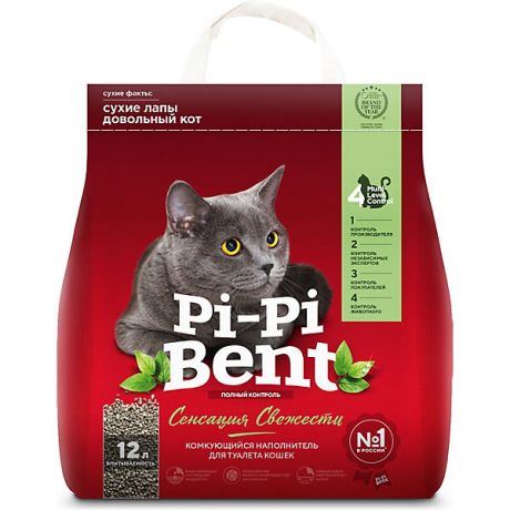 Pi-Pi Bent Наполнитель для кошачьих туалетов Pi-Pi Bent Сенсация свежести комкующийся, 5 кг
