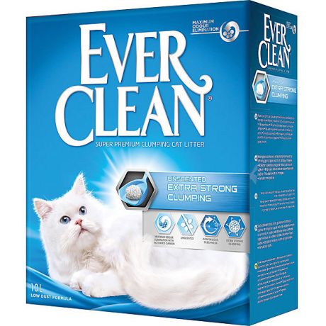 Ever Clean Наполнитель для кошачьих туалетов Ever Clean Extra Strong Clumpin Unscented комкующийся, 10 л