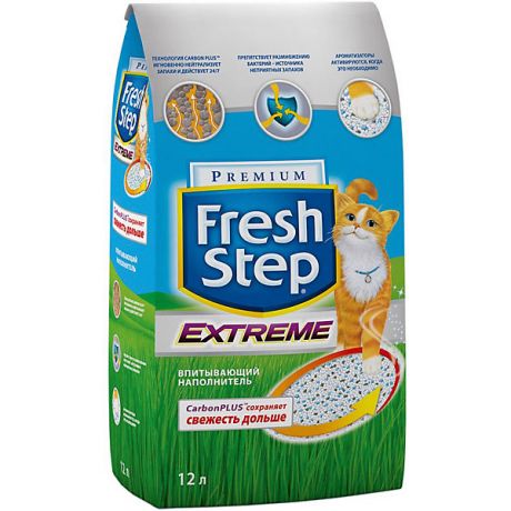 Fresh Step Наполнитель для кошачьих туалетов Fresh Step Extreme впитывающий, 12 л/6,35 кг