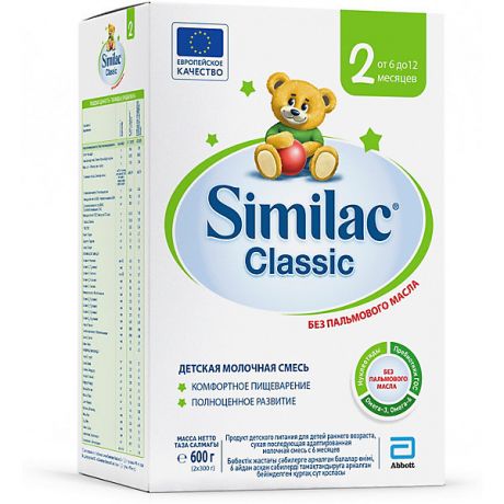 Similac Молочная смесь Similac Classic 2, с 6 мес, 600 г