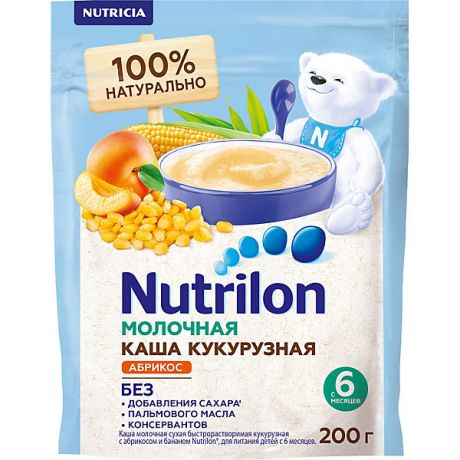 Nutrilon Молочная каша Nutrilon кукурузная, абрикосо-банановая с 6 мес 200 г