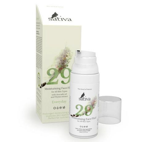 Sativa Крем флюид для лица увлажняющий №29 для всех типов кожи 50 мл (Sativa, Every Day)