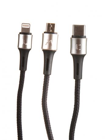 Аксессуар Baseus Caring Touch Selection 3-in-1 USB Cable Black CAMLT-GH01