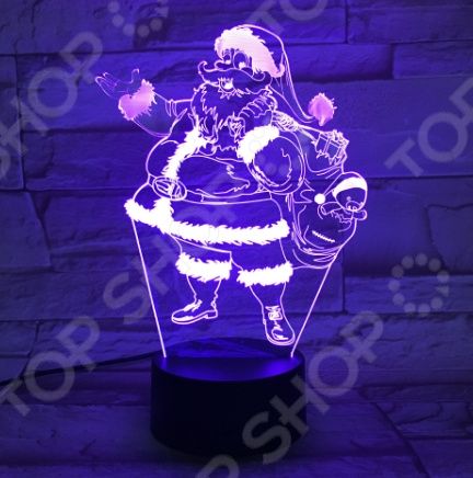 Светильник 3D «Санта-Клаус»
