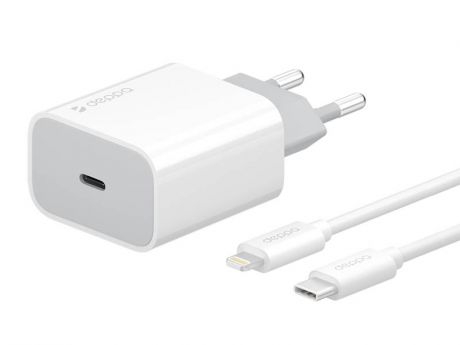 Зарядное устройство Deppa Ultra MFI Apple Lightning 18W Power Delivery White 11392