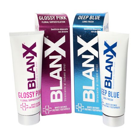 Blanx Набор для Него и для Неё: Зубная паста BlanX PRO Deep Blue, 75 мл + Зубная паста BlanX PRO Glossy Pink, 75 мл (Blanx, Зубные пасты Blanx)