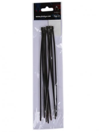 Стяжки Phobya Zip Tie 2.5x150mm 10шт Black 1011336
