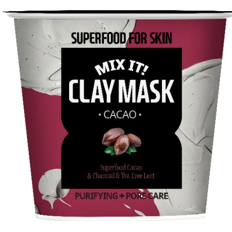 Superfood Salad for Skin Маска глиняная очищающая с экстрактом какао (Superfood Salad for Skin, Глиняные маски)