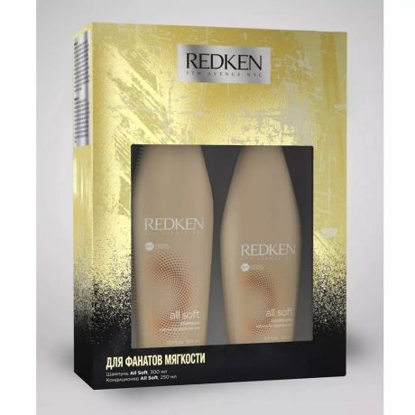 Redken Набор для смягчения сухих, ломких волос All Soft: Смягчающий шампунь , 300 мл + Смягчающий кондиционер, 250 мл (Redken, Уход за волосами)