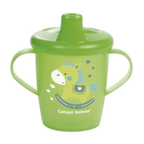 Canpol Чашка-непроливайка, 250 мл. Toys 9+, цвет: зеленый (Canpol, Поильники)