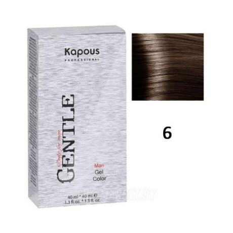 Kapous Professional №6 Гель-краска для мужчин без аммония светло-коричневый (40 мл + 40 мл) 80 мл (Kapous Professional)