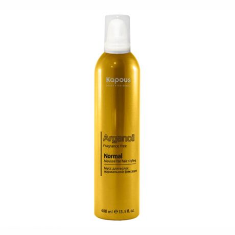 Kapous Professional Мусс для укладки волос нормальной фиксации с маслом арганы 400 мл (Kapous Professional, Fragrance free)