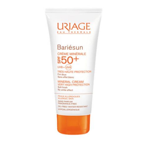 Uriage Минеральный крем для хрупкой аллергичной кожи SPF50+ Барьесан 100мл (Uriage, Bariesun)